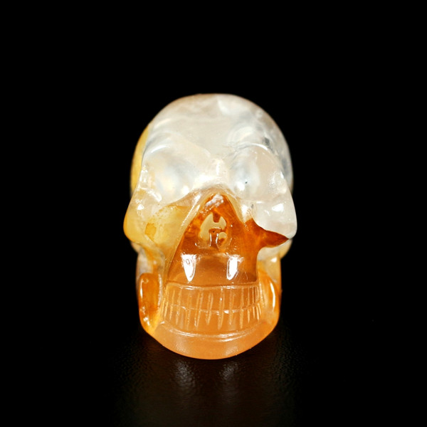 Golden Healer Quartz Crystal Skull 1.5"