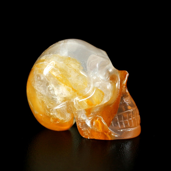 Golden Healer Quartz Crystal Skull 1.5"