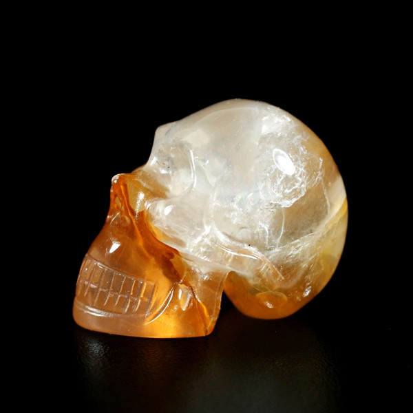 Golden Healer Quartz Crystal Skull 1.5"