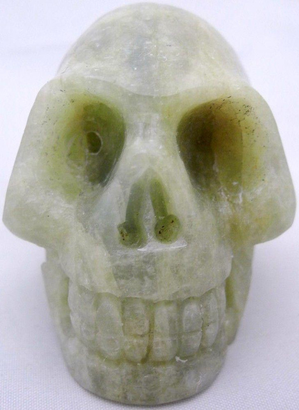 Raven's Aquamarine Carved Crystal Skull