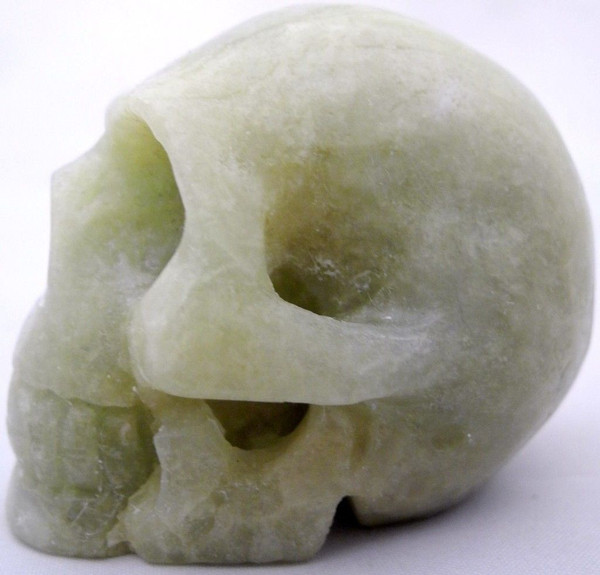 Raven's Aquamarine Carved Crystal Skull