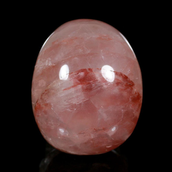 Life Size Red Fire Quartz Hematite Included Crystal Skull 6.5"