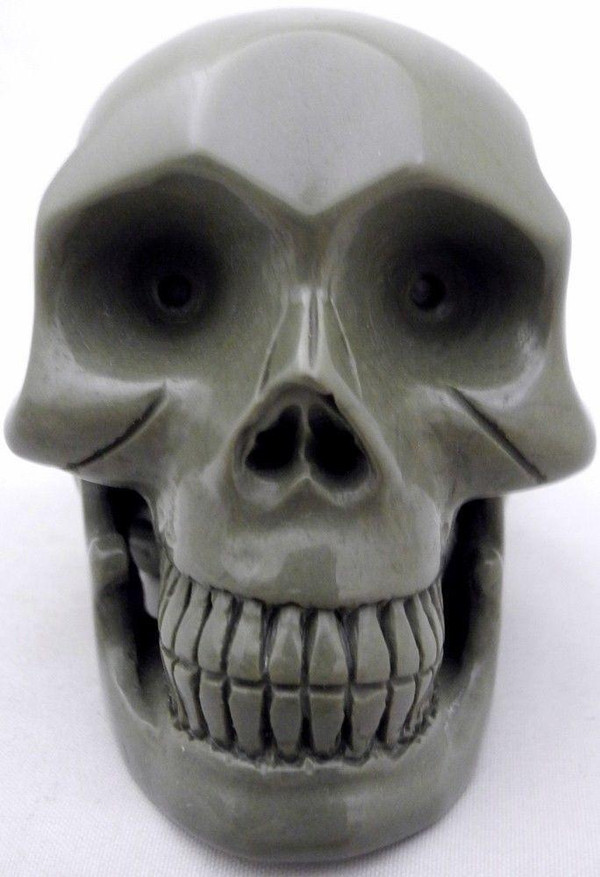 Raven's Carved Wildhorse Picture Jasper Crystal Skull