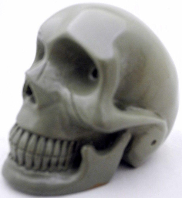 Raven's Carved Wildhorse Picture Jasper Crystal Skull
