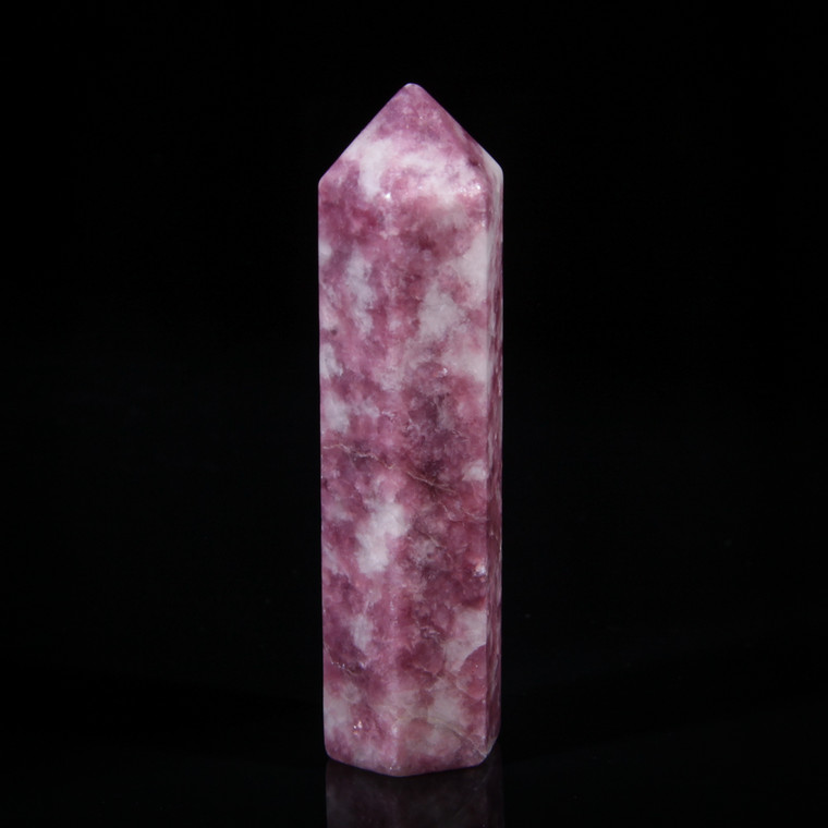 3.1" Pink Lepidolite Wand Crystal Point Generator