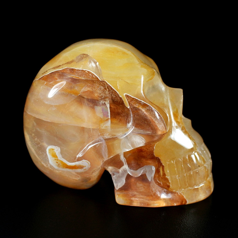 Golden Healer Quartz Crystal Skull 3.25"