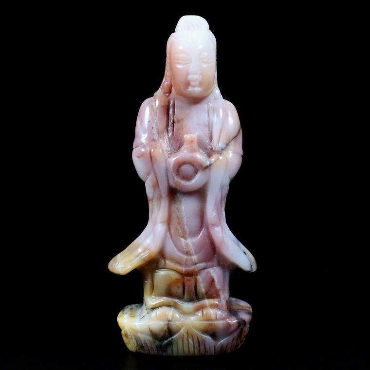 Hand Carved Vogesite Guanyin, Quan Yin Buddhist Statue