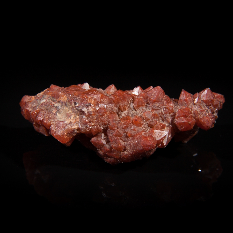 3.3 Natural, Dark Red Quartz Crystal Cluster - Morocco (#51557) For Sale 
