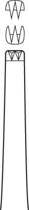 Aesculap Tissue Forceps Straight, 2x3 Teeth 145mm, 5.75"