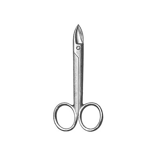 gSource Wire Cutting Scissors 4" Curved Serrated
