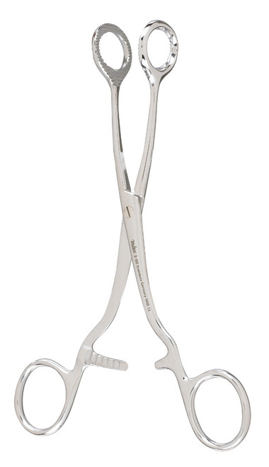 Integra-Miltex COLLIN Tongue Seizing Forceps, 6.75" (170mm),  Jaws 27mm Wide