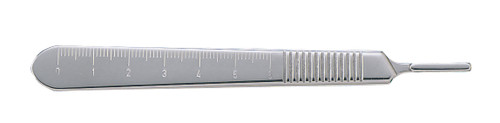 Integra-Miltex Knife Handle 4.875" (125mm), No. 3, Fitting Surgical Blade #'S 10 Thru 15C, w/ mm and cm Graduations, Extra Fine
