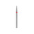 gSource Bur, Carbide 2in, Diameter 2.3mm Cone with Round Top, Cross-Cut, Fine, Maximum RPM 25,000, Stainless Steel Shank