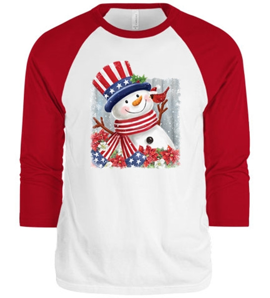 Patriotic Christmas Snowman