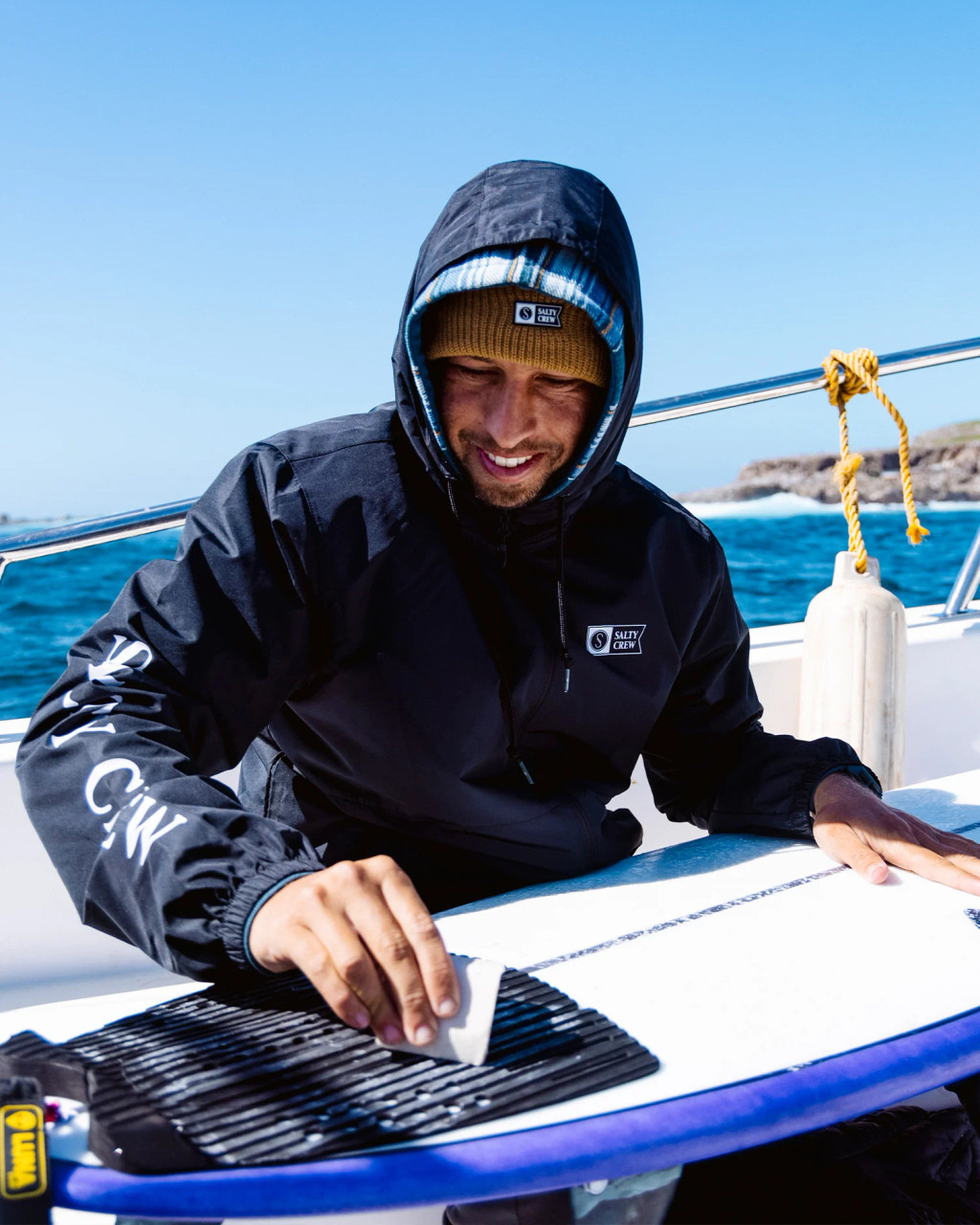 Surface Black Windbreaker Jacket - WAVELINES SURF SHOP