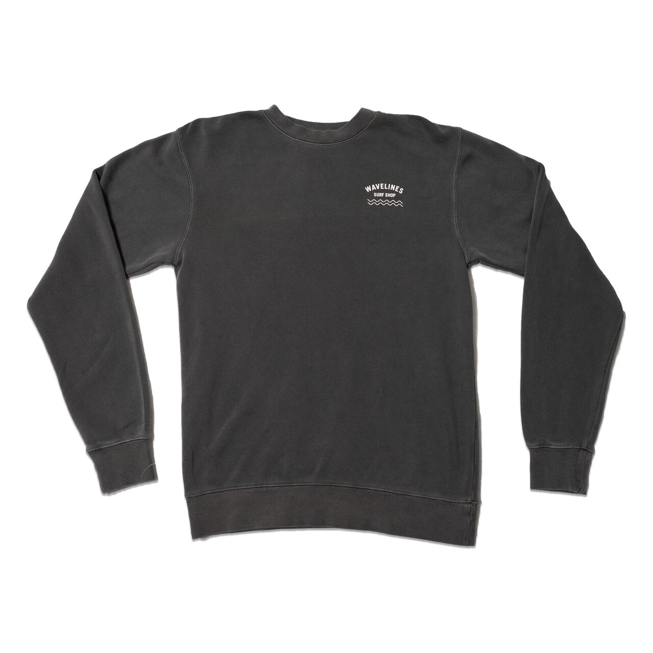 【Crazy Car Wash Crew】24SS★ PIGMENT LOGO SWEATSHIRTS Wavey Lines Crew Pigment Wash - WAVELINES SURF SHOP