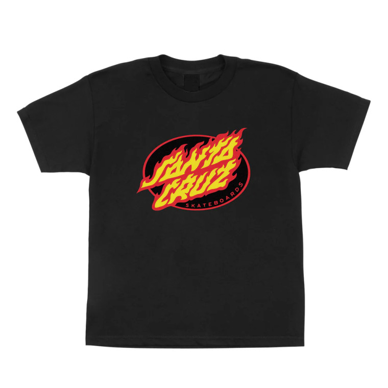 True Oval Flame Dot Santa Cruz Youth T-Shirt - WAVELINES SURF SHOP