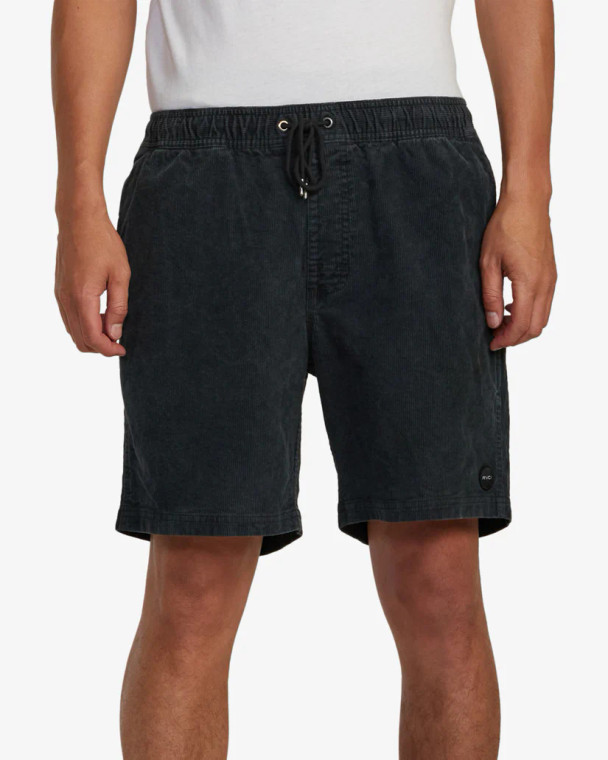 ESCAPE ELASTIC WAIST CORDUROY SHORTS 17"