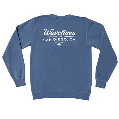 Cursive Crew Pigment Wash - WAVELINES SURF SHOP