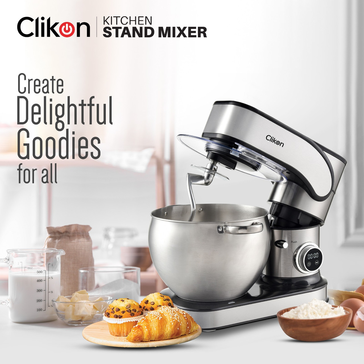 Professional 10Ltr Stainless Steel Stand Mixer 2000W With 12 Speed