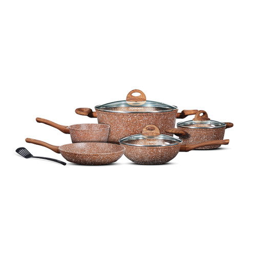 HOMEWAY 9 PCS Marble Cookware Set – Forged, ILAG Swiss Non-Stick Coating, Durable & Stylish HOMEWAY 9 PCS Marble Cookware Set – Forged, ILAG Swiss Non-Stick Coating, Durable & Stylish