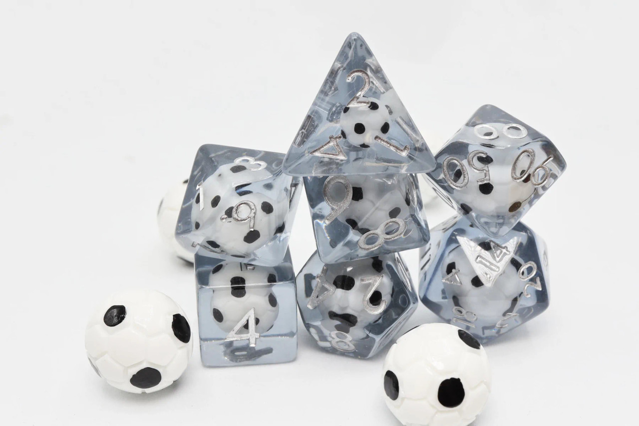 Polyhedral Dice Set Soccer Ball Game Goblins