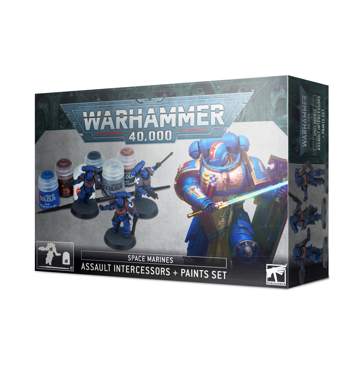 Warhammer 40K: Assault Intercessors + Paints Set (60-11) - Game Goblins