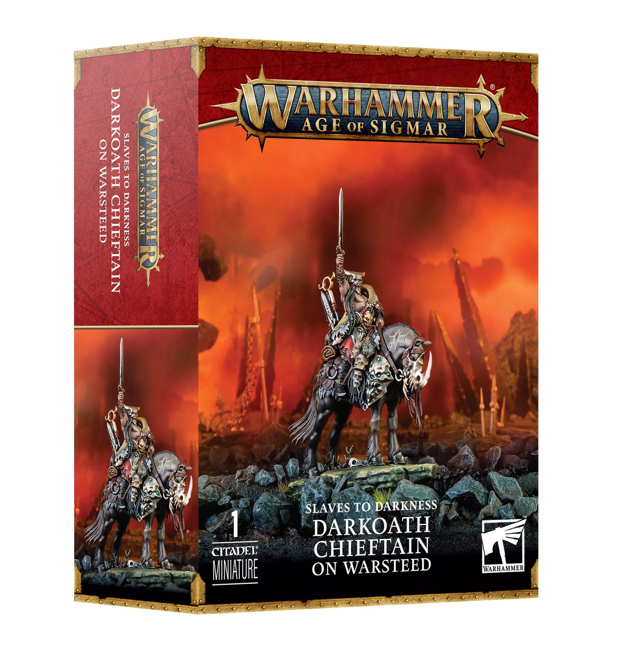 Age of Sigmar: Slaves to Darkness: Darkoath Chieftain on Warsteed (83-53)