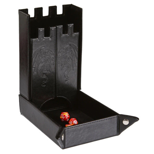 Dice Tower & Dice Tray: Draco Castle: Grey Dice Tower & Dice Tray: Draco Castle: Grey