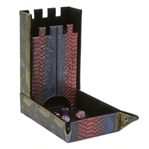 Dice Tower & Dice Tray: Draco Castle: Rainbow Dice Tower & Dice Tray: Draco Castle: Rainbow