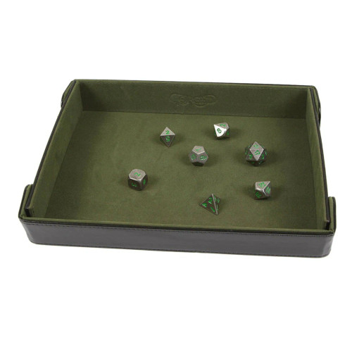 Dice Tray: Rectangle Magnetic Folding: Green