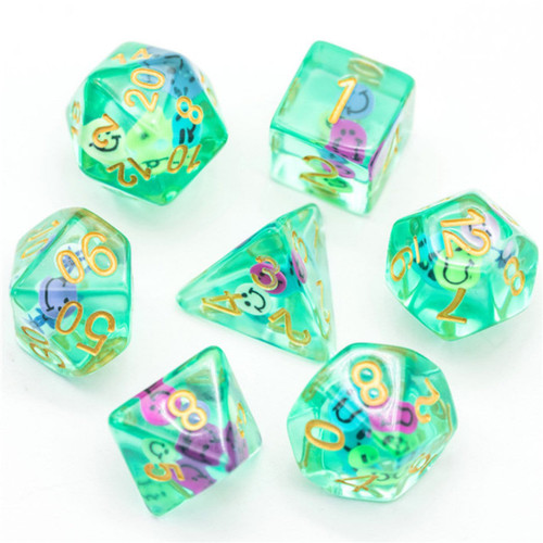 Smiley Polyhedral Dice Set