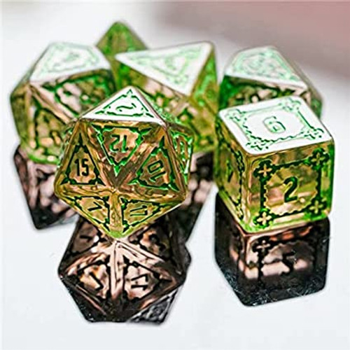 Huge Green Castle Polyhedral Dice Set