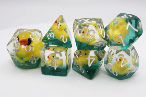 Rubber Duckie Polyhedral Dice Set