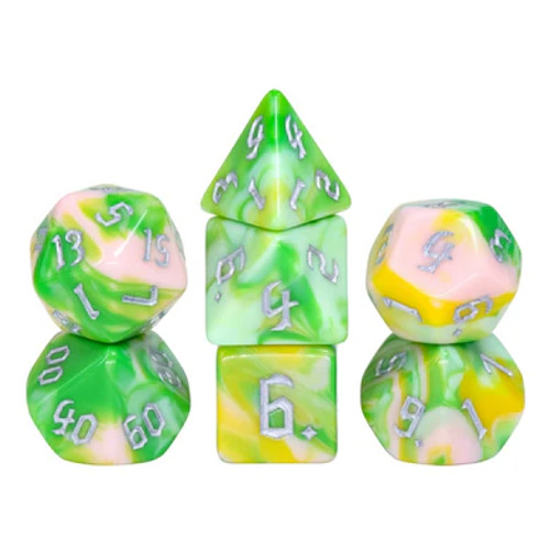 Polyhedral Dice Set: Weeping Willow