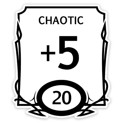 Vinyl Sticker: Chaotic Stat Block Vinyl Sticker: Chaotic Stat Block