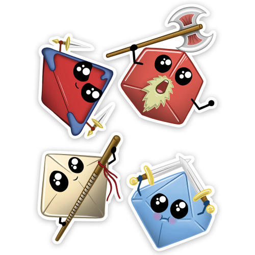 Vinyl Sticker: Kawaii Dice Pack 3 Vinyl Sticker: Kawaii Dice Pack 3