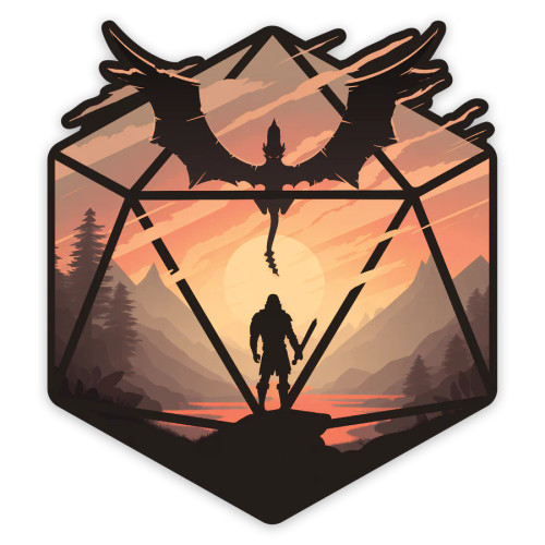 Vinyl Sticker: Staredown D20
