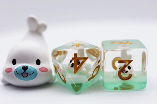 Polyhedral Dice Set: White Seal Polyhedral Dice Set: White Seal