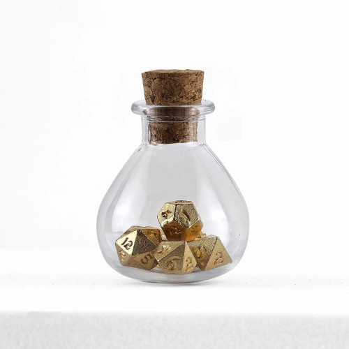 Unseelie Mini Metal RPG Dice Set: Gold