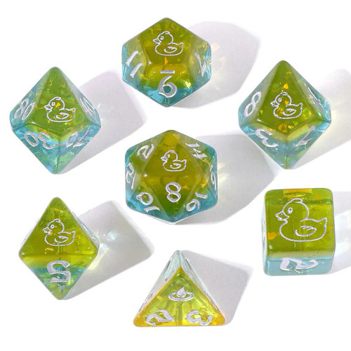 Wyrmforged Rollers: Rounded Edge 7 Piece Dice Set: Rubber Ducky Wyrmforged Rollers: Rounded Edge 7 Piece Dice Set: Rubber Ducky