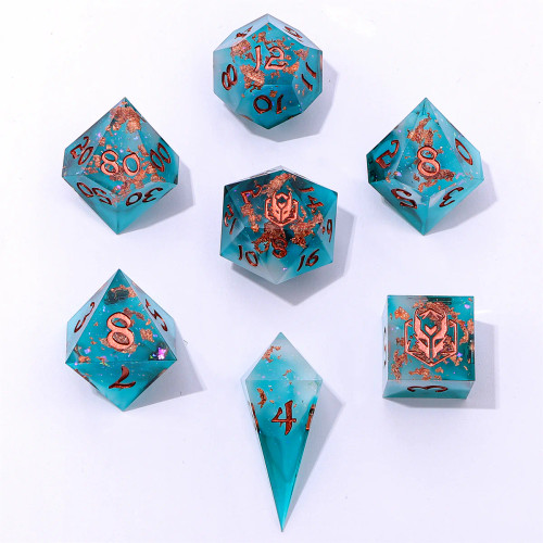Captured Magic: Sharp Resin Dice: Cloudfall Captured Magic: Sharp Resin Dice: Cloudfall