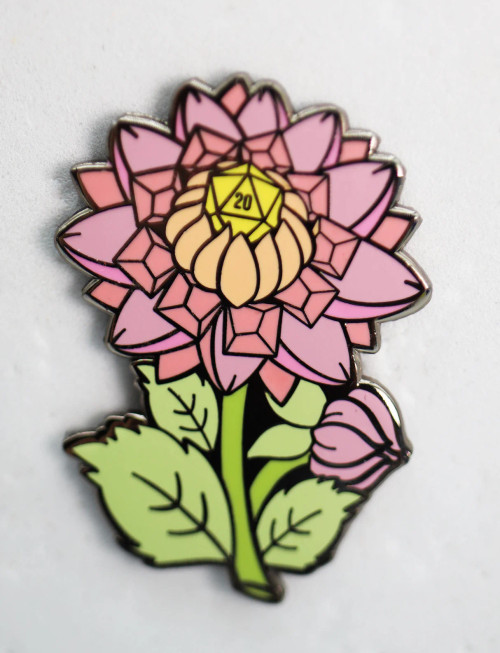 Enamel Pin: Hollow Hearts: Dice Dahlia Enamel Pin: Hollow Hearts: Dice Dahlia