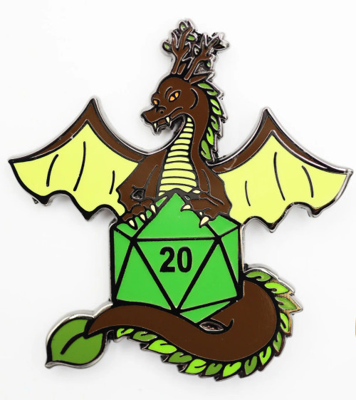 Enamel Pin: Dice Dragon: Earth Enamel Pin: Dice Dragon: Earth
