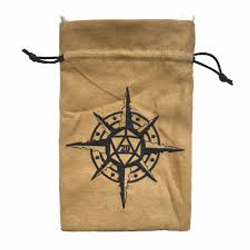 Dice Bag: Black Oak: Compass d20 Dice Bag: Black Oak: Compass d20