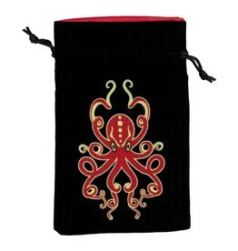 Dice Bag: Black Oak: Red Kraken