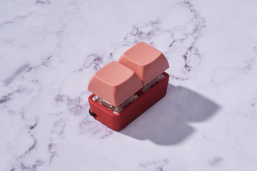 Strudel: Mechanical Keyboard Fidget Keychain: Red