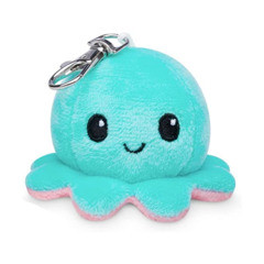 Keychain: Plush Charm: Happy Aqua Octopus