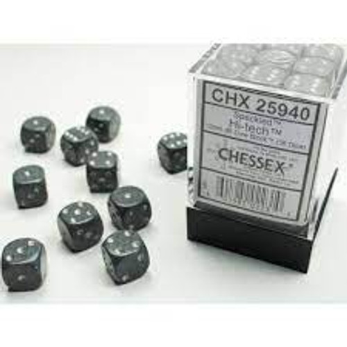 Chessex: 36Ct Speckled D6 Dice Set Hi/Tech (CHX25940)