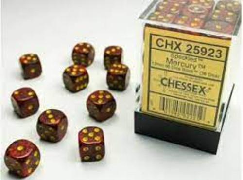 Chessex: 36Ct Speckled D6 Dice Set Mercury (CHX25923)